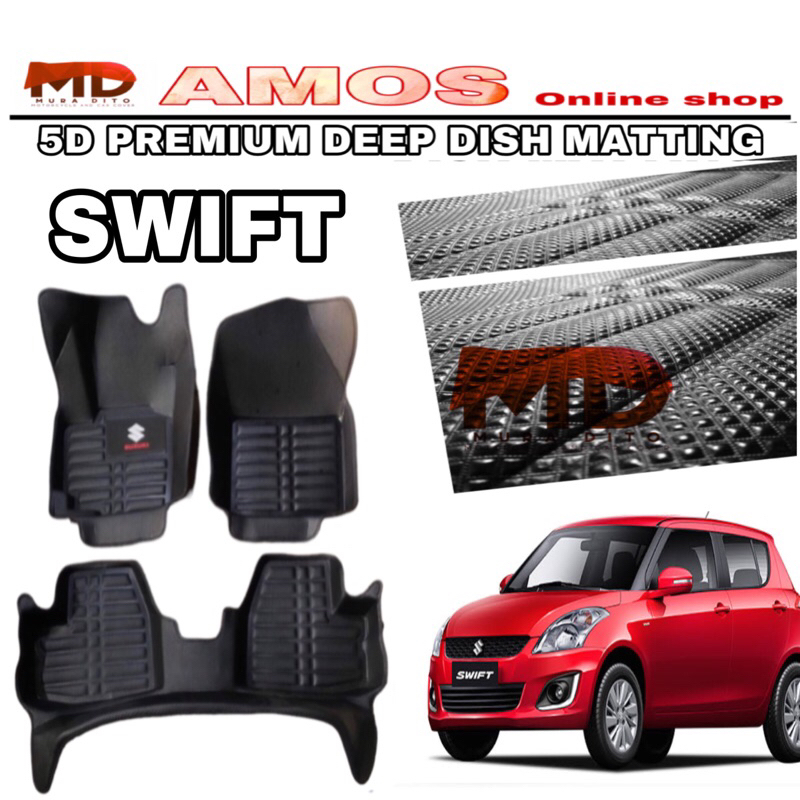 suzuki swift 2011 to 2017 premium 5d diamond deep dish matting with brand logo Shopee Philippines