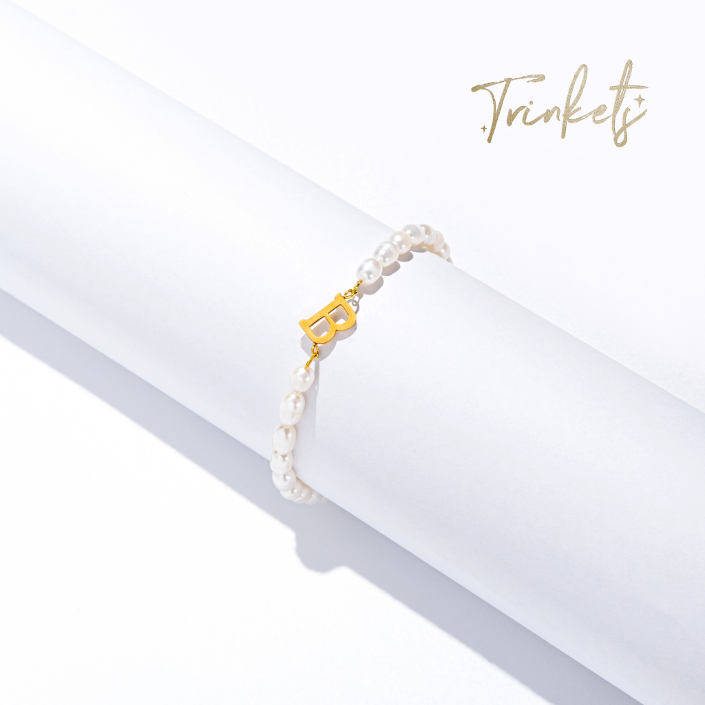 Trinkets Pearl Initial Bracelet Shopee Philippines