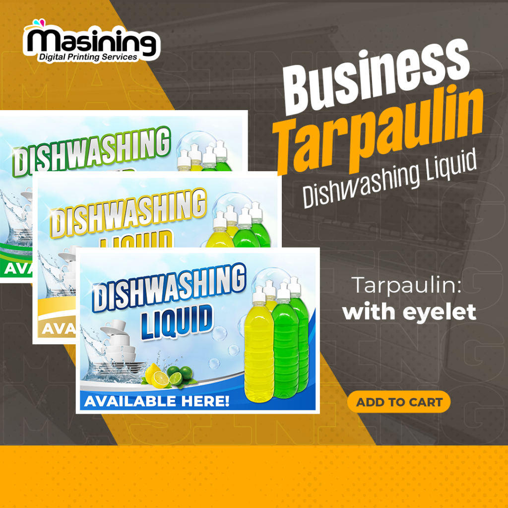 Dishwashing liquid Business Tarpaulin 3ft x 2ft / 1.5ft x 2ft Shopee