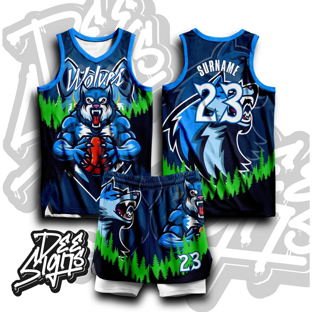 NEW WOLVES 12 CUSTOMIZE OF NAME & NUMBER FOR FREE BASKETBALL JERSEY ...