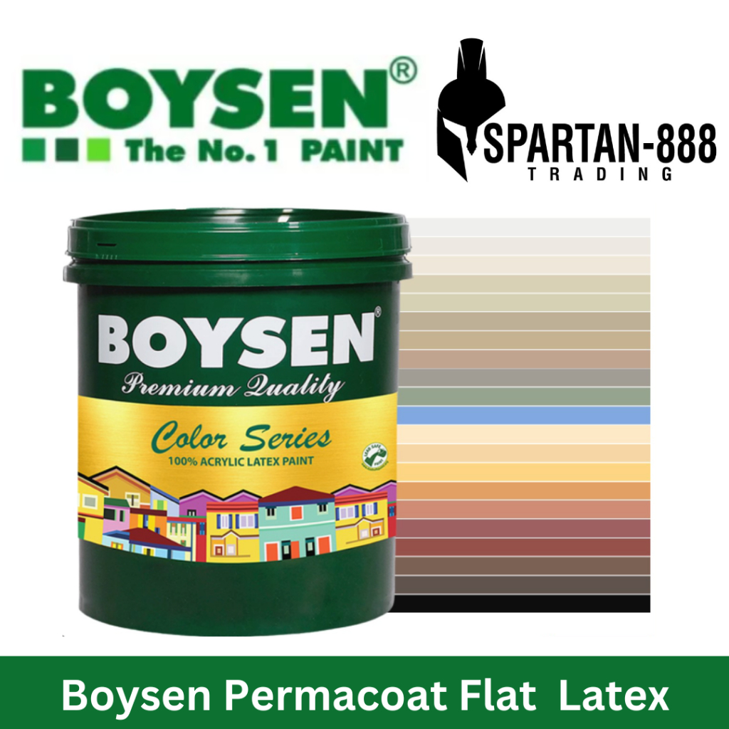 Boysen Color Series Permacoat Flat Latex Acrylic Latex Paint 4L ...