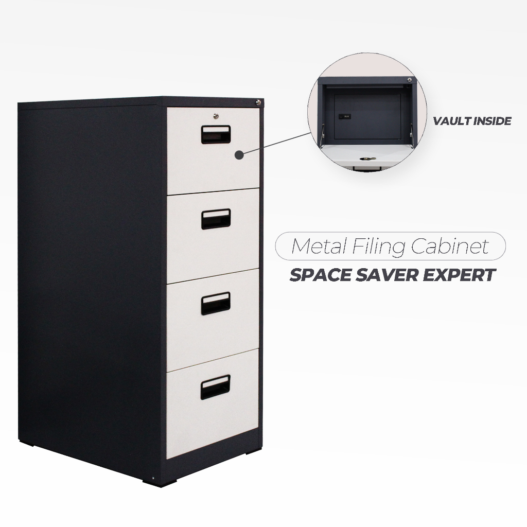 KRUZO ARQUIVO Heavy Duty 4 Layer with Vault Inside Steel Vertical