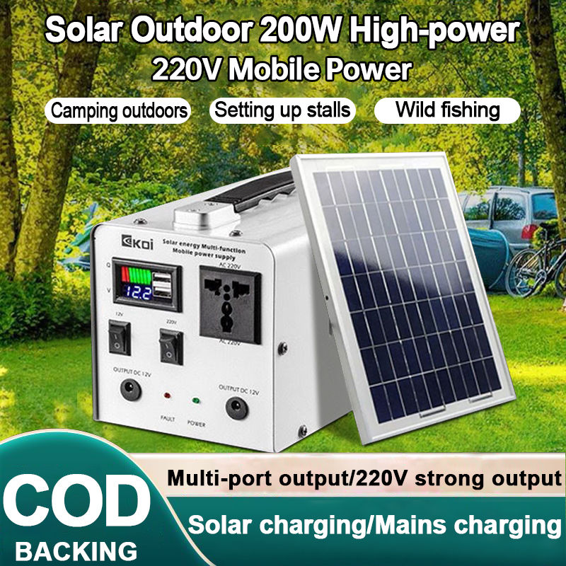 Power Station 220v 200w Power Station 78800mah Multi Function Portable Big Capacity Solar 2027