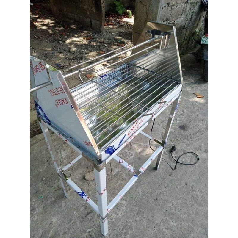 stainless letchon manok griller and bbq griller(de motor) automatic ...