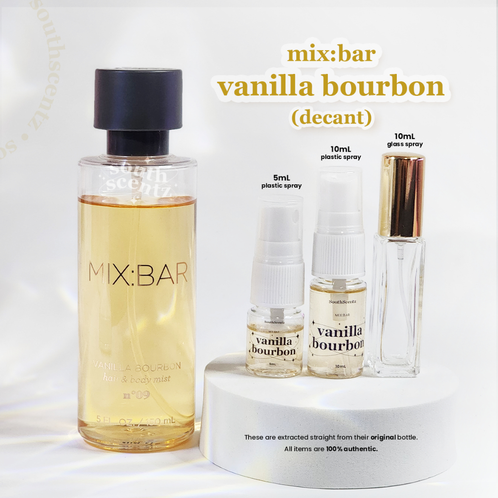 MIX BAR Vanilla Bourbon Hair & Body Mist 5mL10mL Shopee Philippines