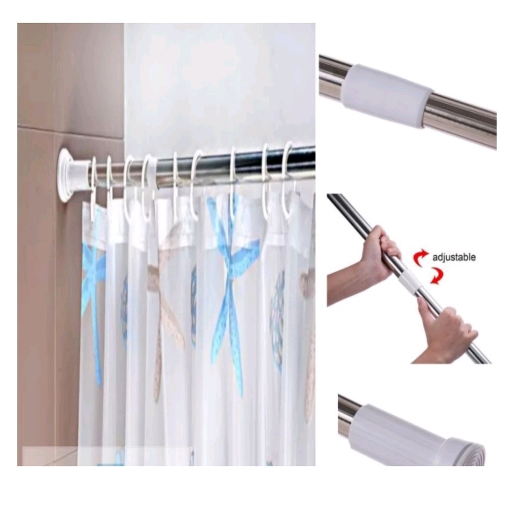 Adjustable/Extendable Stinless Shower Cutain Rod | Shopee Philippines