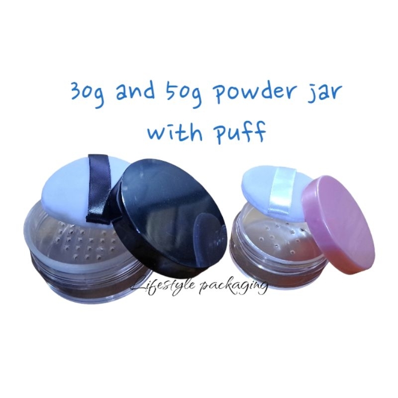 loose powder container 30g 50g with puff. powder jar Shopee Philippines