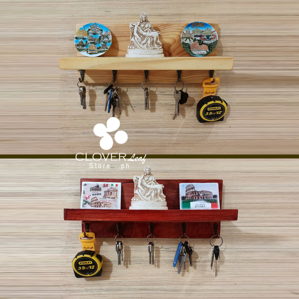 Wood Mail Key Holder, Key Hanger For Wall, Mail Holder, Key Holder With Shelf, Large Entryway Shelf With Hooks, Entry Way Key Organizer