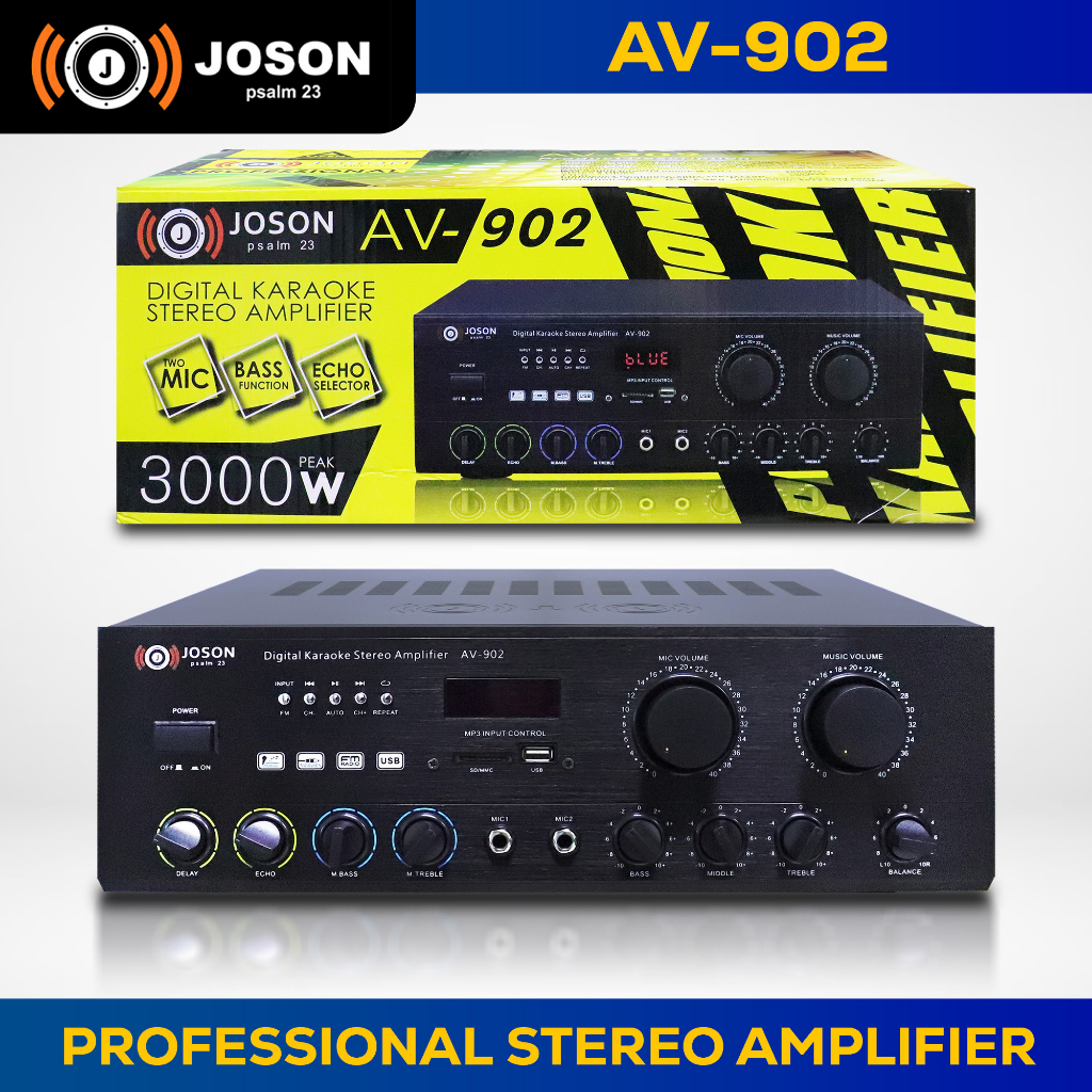 Joson AV902 Professional Amplifier (2023 Model) Shopee Philippines