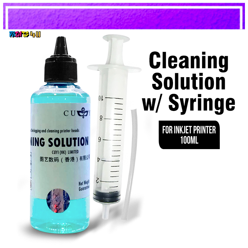 Cuyi Bundle 100ml Cleaning Solution Inkjet Printer And Syringe With