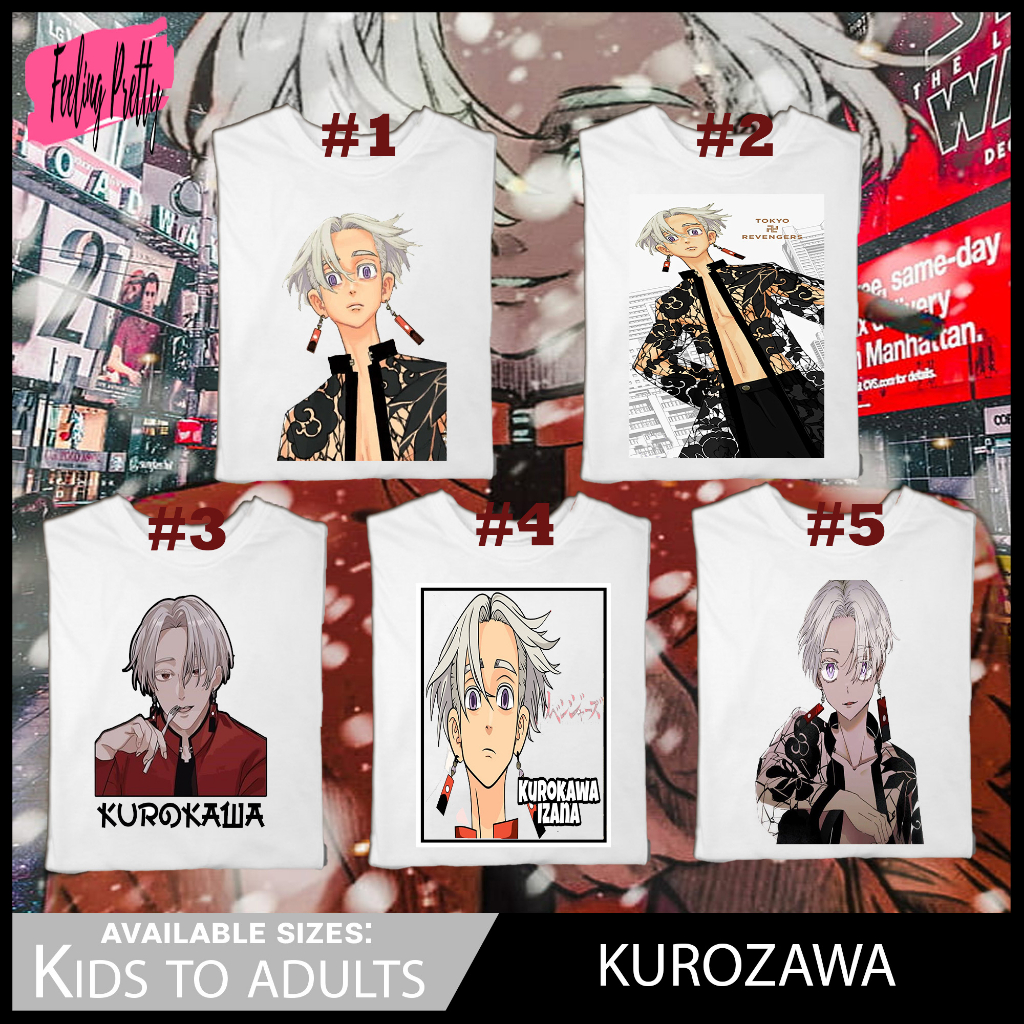 Tokyo Revengers T-Shirt IZANA KUROKAWA Anime Kids to Adulits UNisex T ...