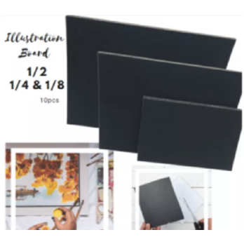 ILLUSTRATION BOARD sizes; 1/8 , 1/4, 1/2 WITH INDIVIDUAL PLASTIC - sold