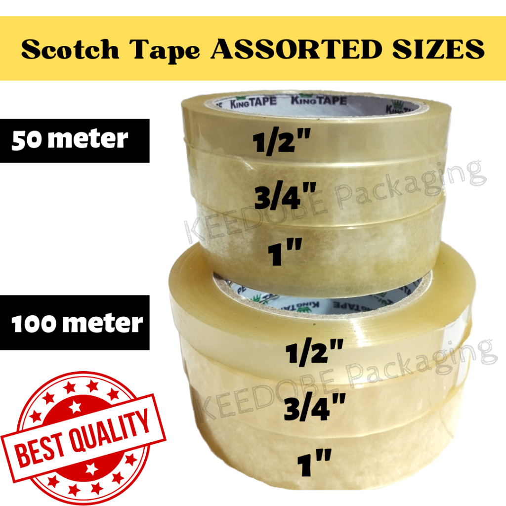 Scotch Tape (1/2, 3/4, 1inch) Shopee Philippines