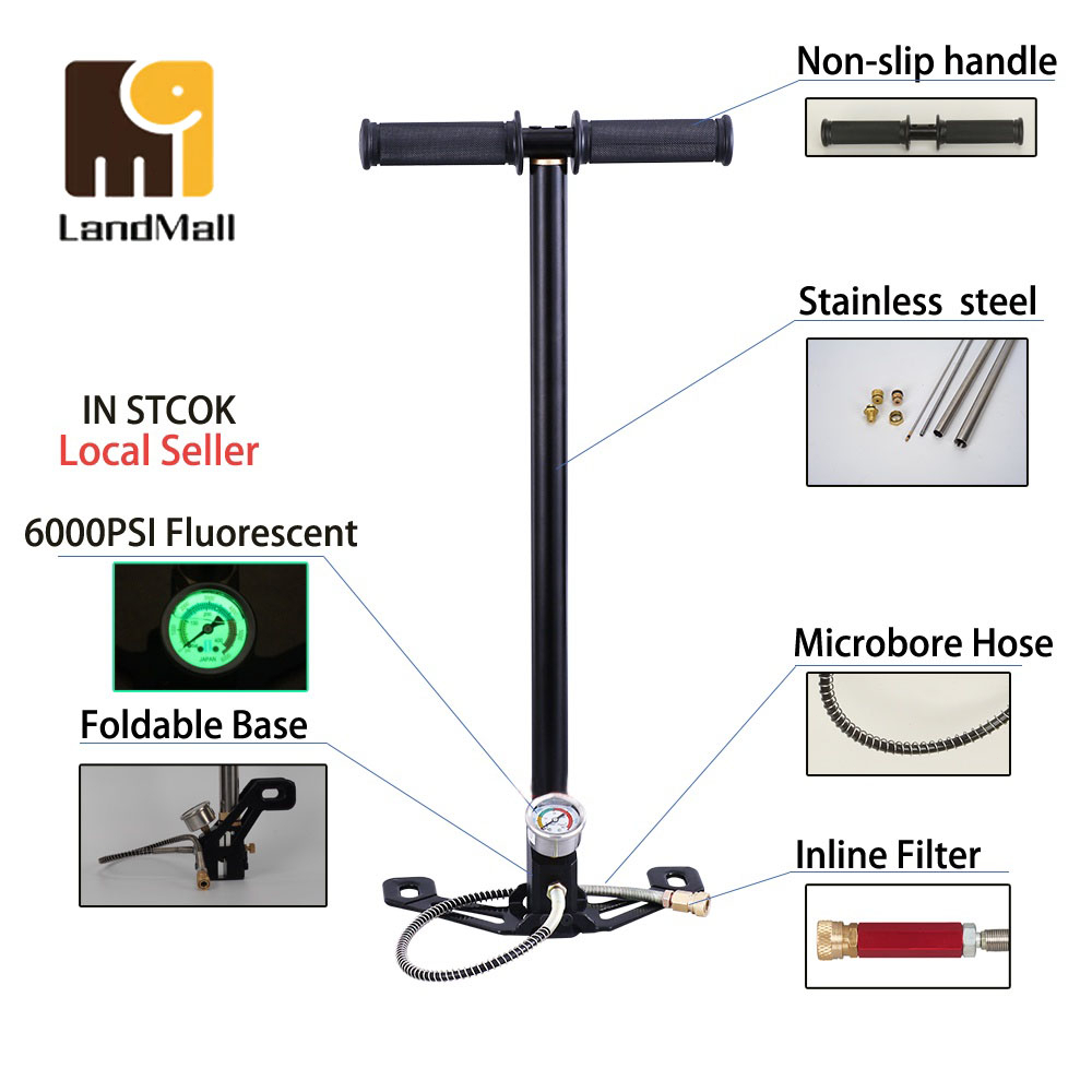 6000psi High Pressure PCP Hand Pump/3 Stage Air Pump Pcp Airgun Rifle ...