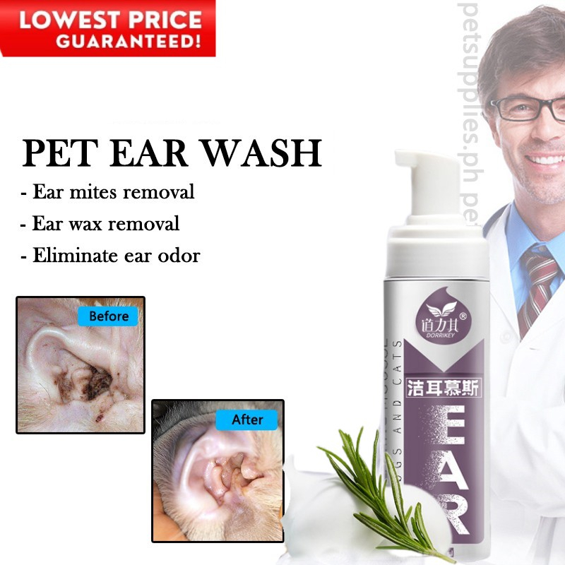 200ml Cat Dog Mites Odor Removal Ear Mousse Ear Drops Infection