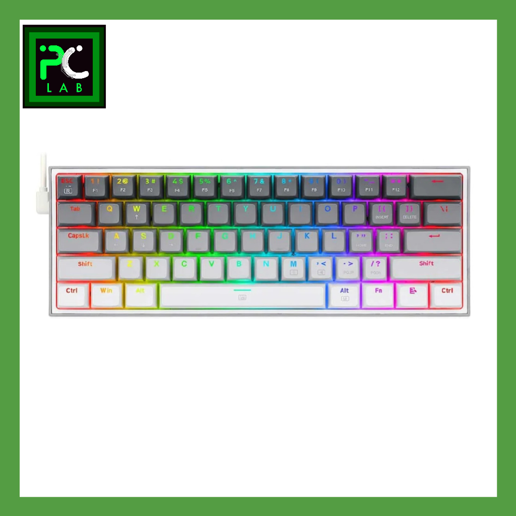 Redragon K617-GGW-RGB Fizz RGB Wired Mechanical Gaming Keyboard- Blue ...