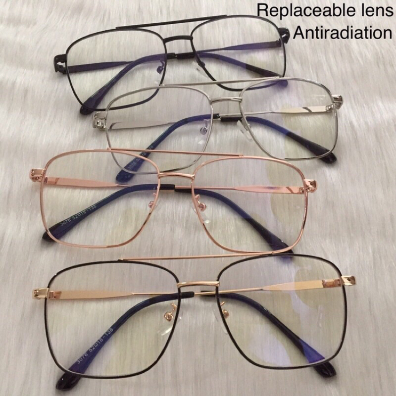 WSS SUNNIES #3076 Fashion Eyeglass | Anti Radiation | Replaceable Lens ...