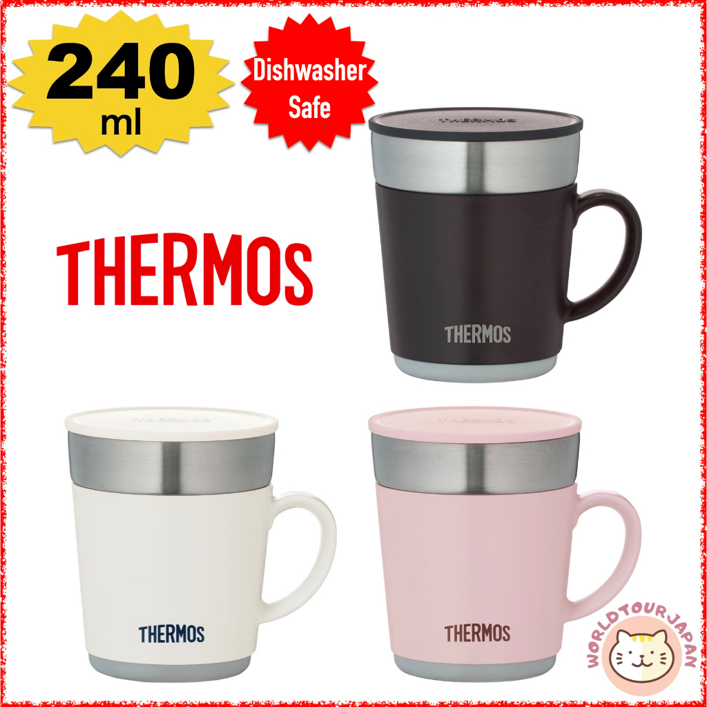 THERMOS Vacuum Insulated Mug with Lid / 240ml / JDC241/ Dishwasher Safe / available HOT and