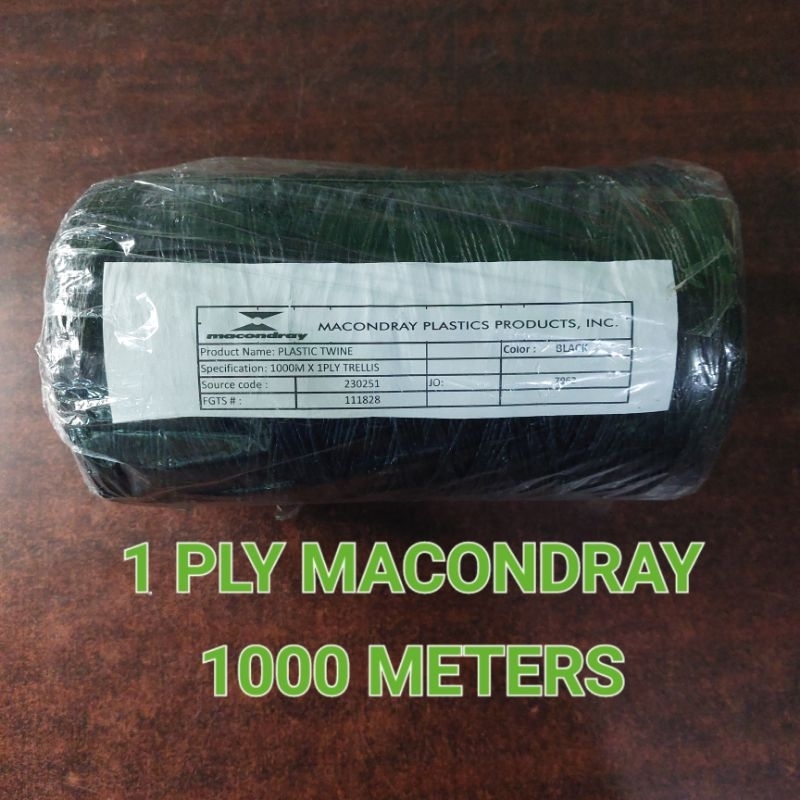 Black Twine 1 ply (1000 meters) by Macondray Plastic Products, INC