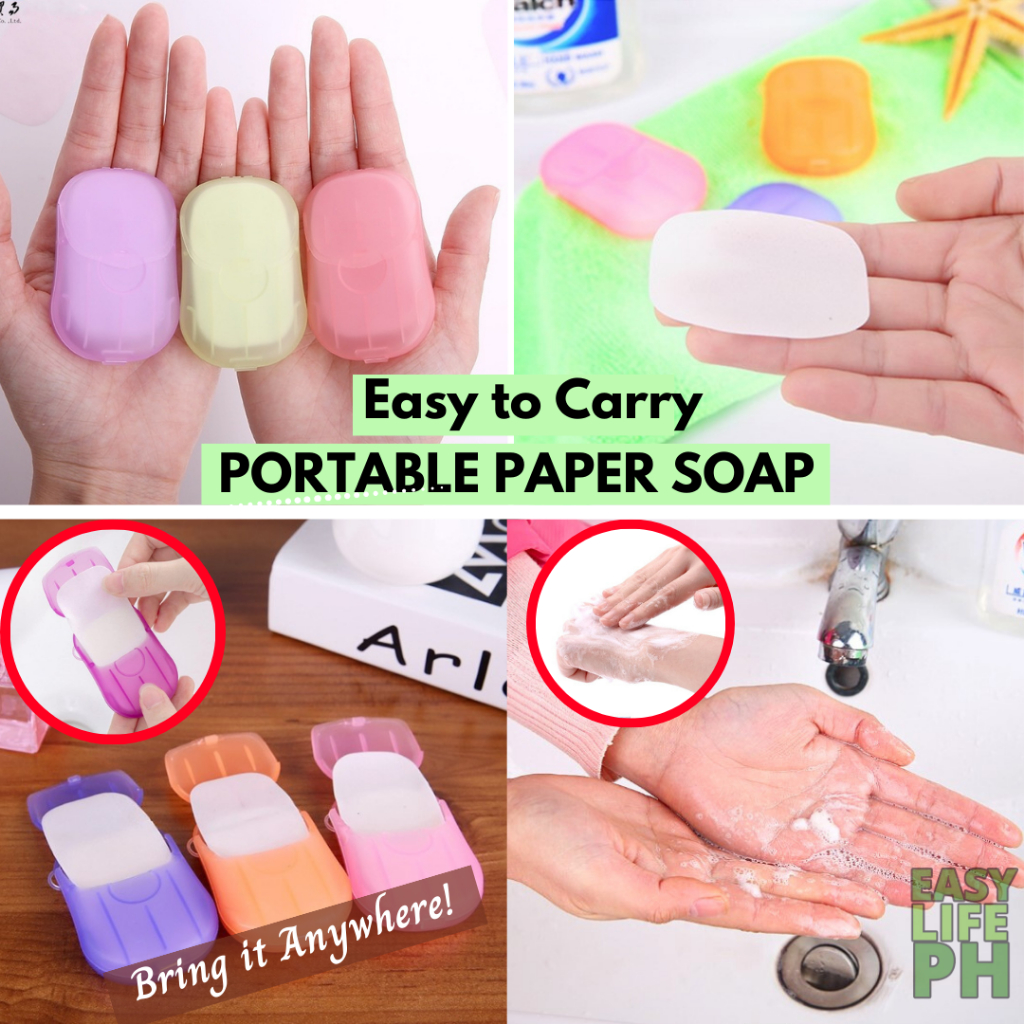 Travel Portable Paper Soap 20pcs/1box Disposable Mini Flakes Boxed Soap ...