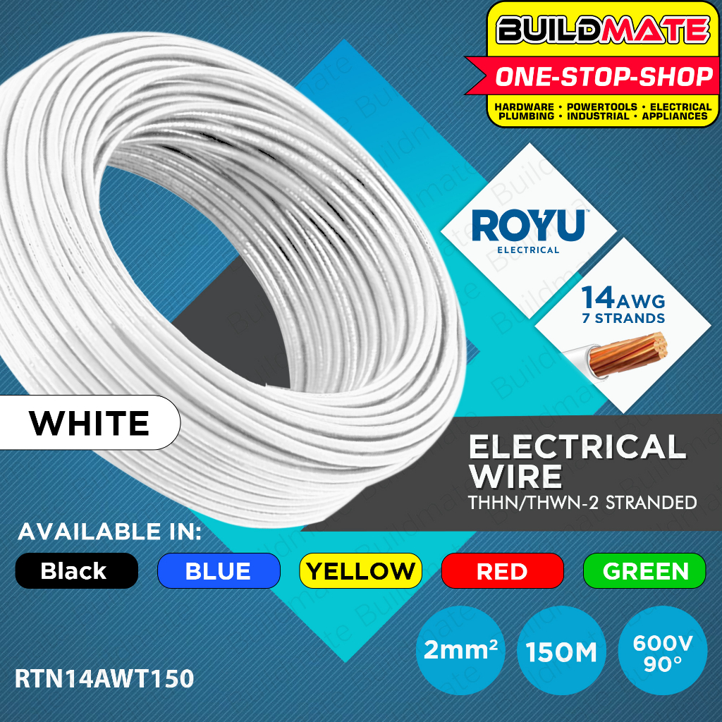 BUILDMATE Royu THHN / THWN2 Stranded Wire Gauge 14 AWG 2.0mm