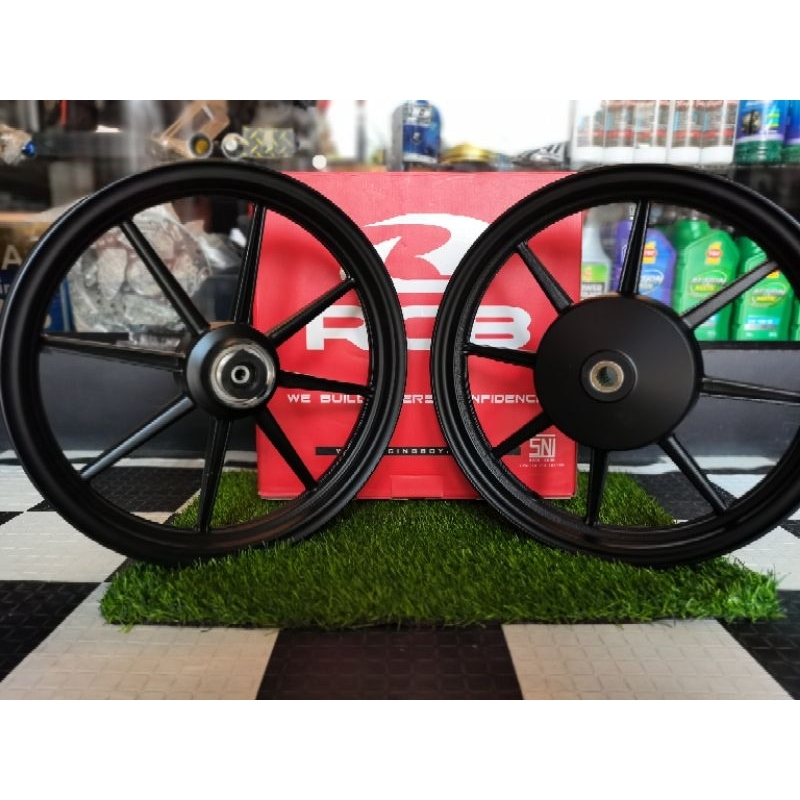 Racing Boy 8 Spoke Mags for Mio Sporty/Soulty Matte Black Shopee