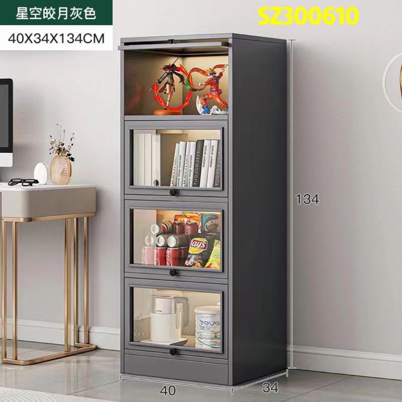Storage cabinet living room dust-proof rack display cabinet home ...