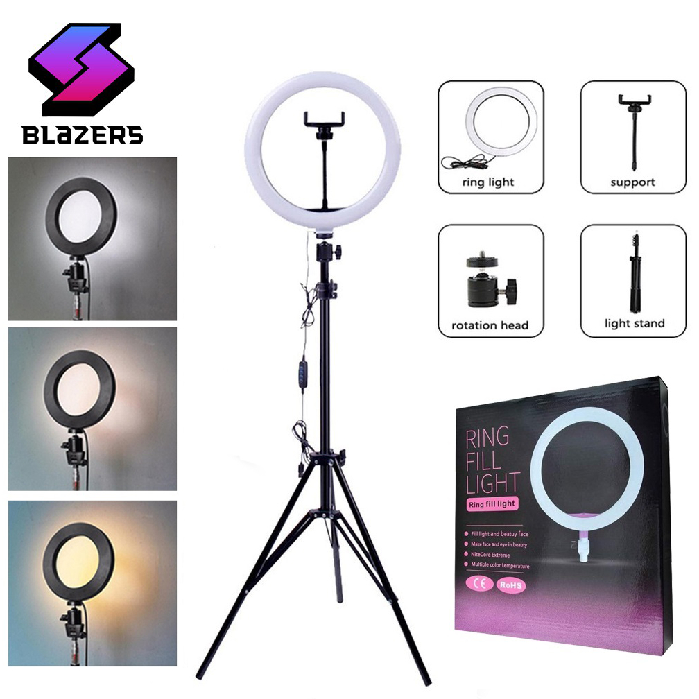 26CM Selfie LED Ring Light with Stand and Phone Holder Photo Studio ...