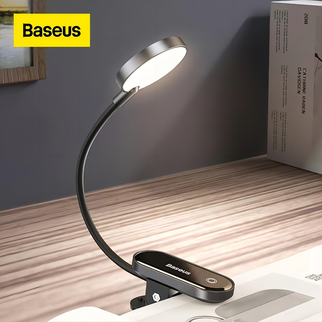 Baseus Mini Clip Lamp for Comfortable Reading (Dark Grey) | Shopee ...