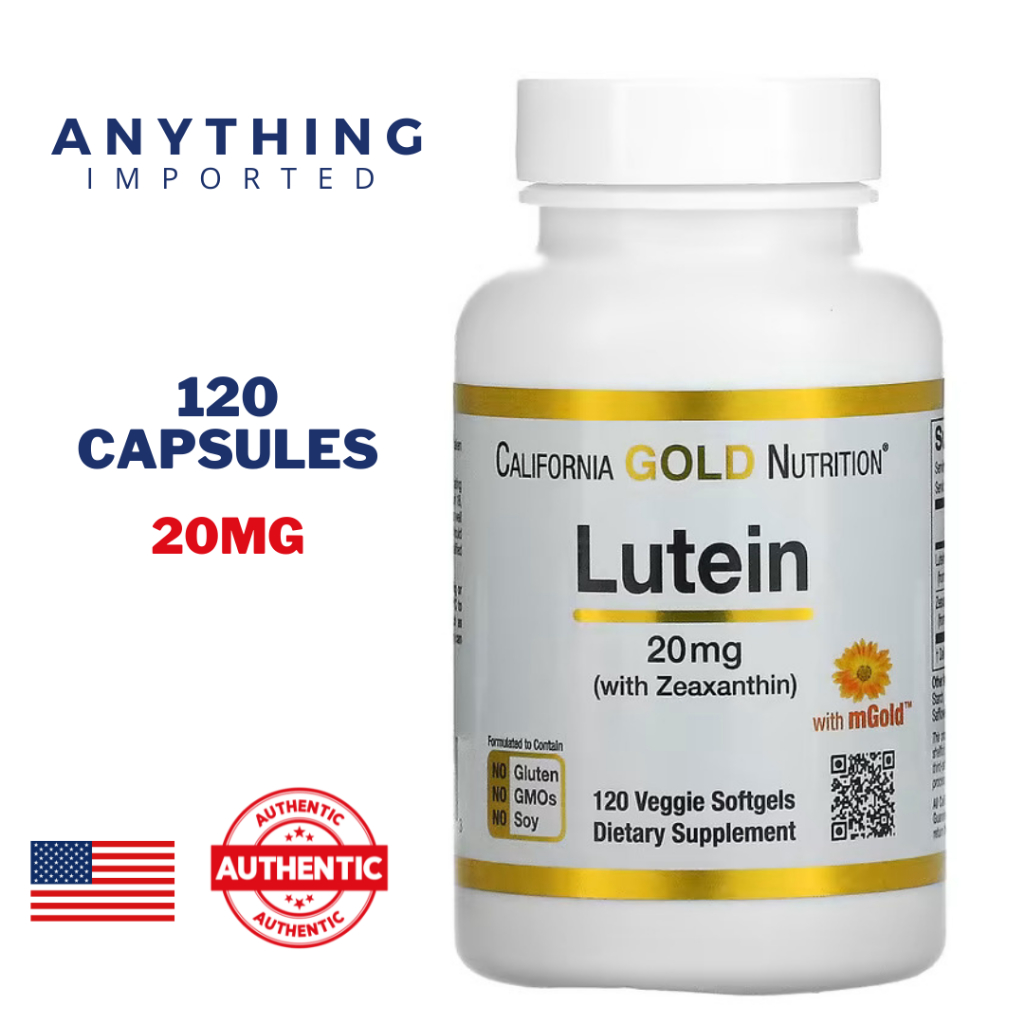 120 Lutein Capsules with Zeaxanthin & Marigold Extract 20mg by