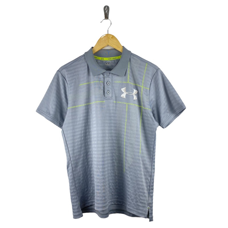 Under Armour Heat Gear DriFit Polo Shirt (Big Embroidered Logo