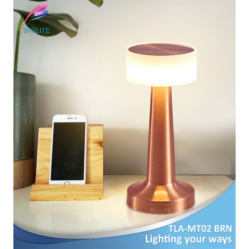 BIGLITE TLAMT02 BRN LED TABLE LAMPS, DECORATIVE DESIGN, MINI TABLE