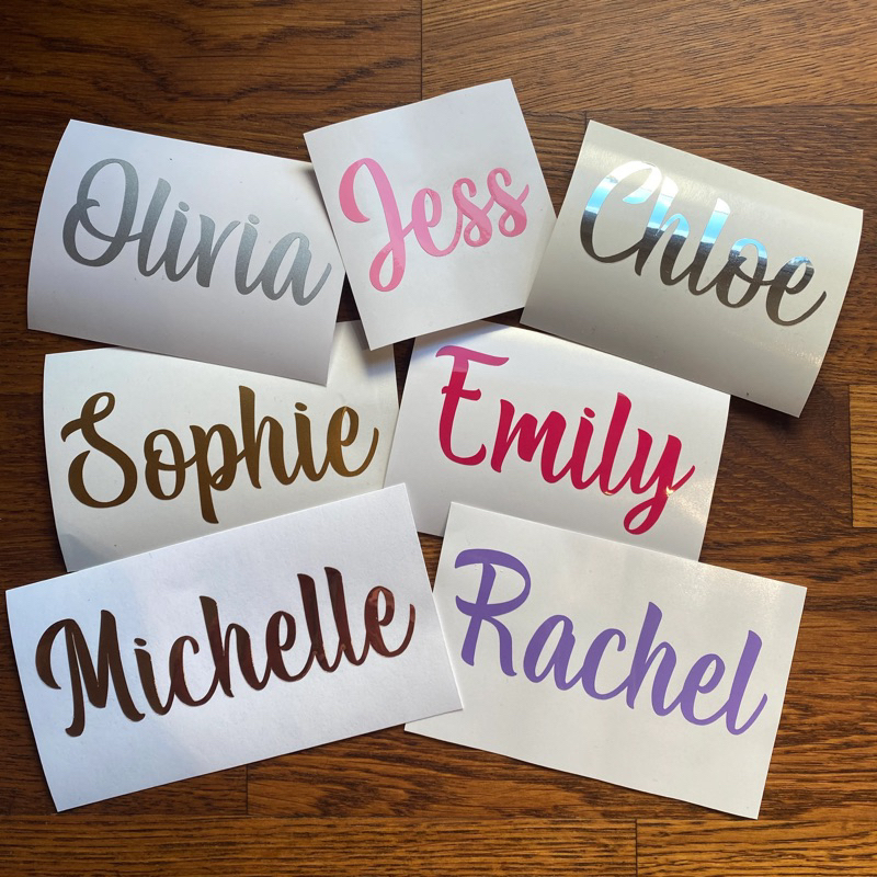 Sticker Name Decals - Gold Silver Black or White | Shopee Philippines