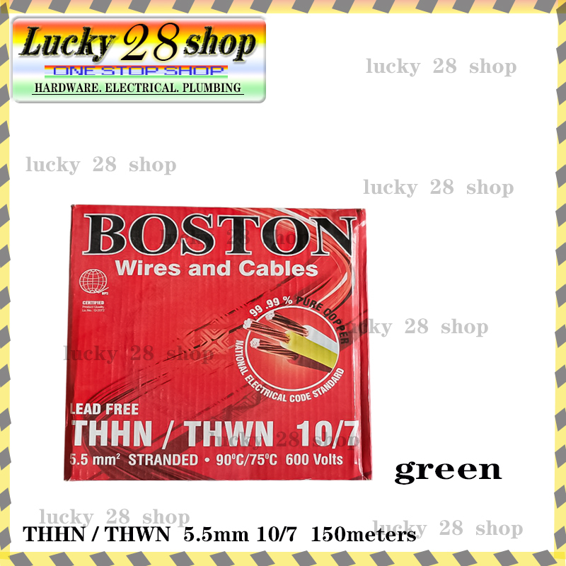 Original Boston Thhn Thwn Electrical Stranded Wire Per Box Meters Shopee Philippines