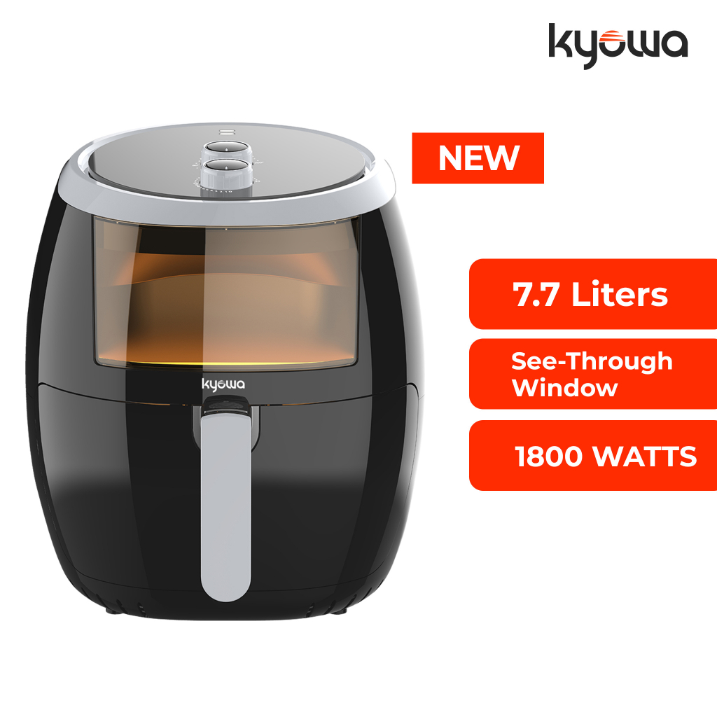 Kyowa Air Fryer with Seethrough Window 7.7L (BLACK) KuroShiro KW3820
