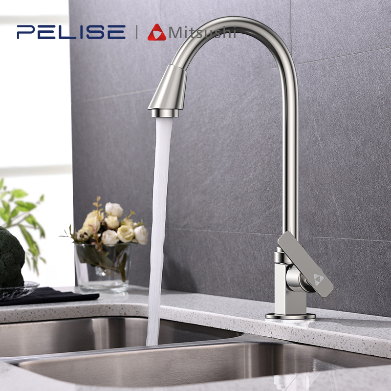 Pelise Faucet Kitchen Stainless Sink Faucets 360° Rotate Modern Faucet