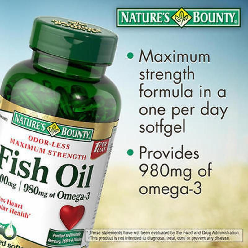 Nature's Bounty Fish Oil 1400 mg 130 softgels Shopee Philippines
