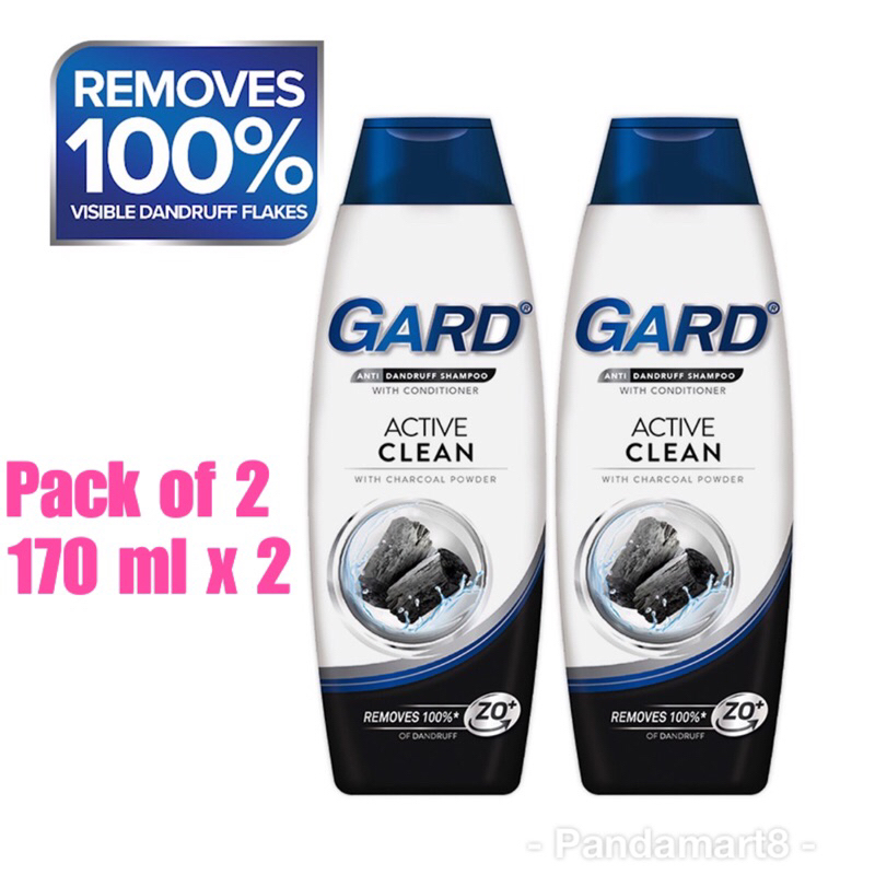 GARD Anti-Dandruff Active Clean Shampoo 170mL Pack of 2 | Shopee ...
