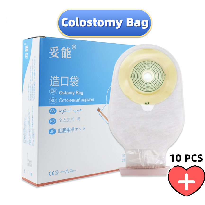 10PCS Colostomy Bags 1565 mm Ostomy Bags Disposable Pouch Opening With