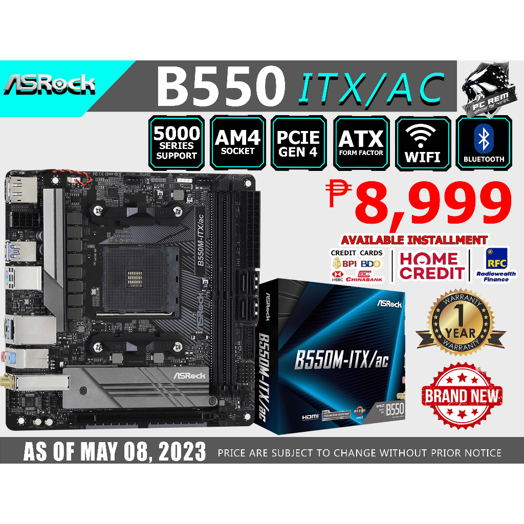 ASROCK B550M ITX / AC | Shopee Philippines