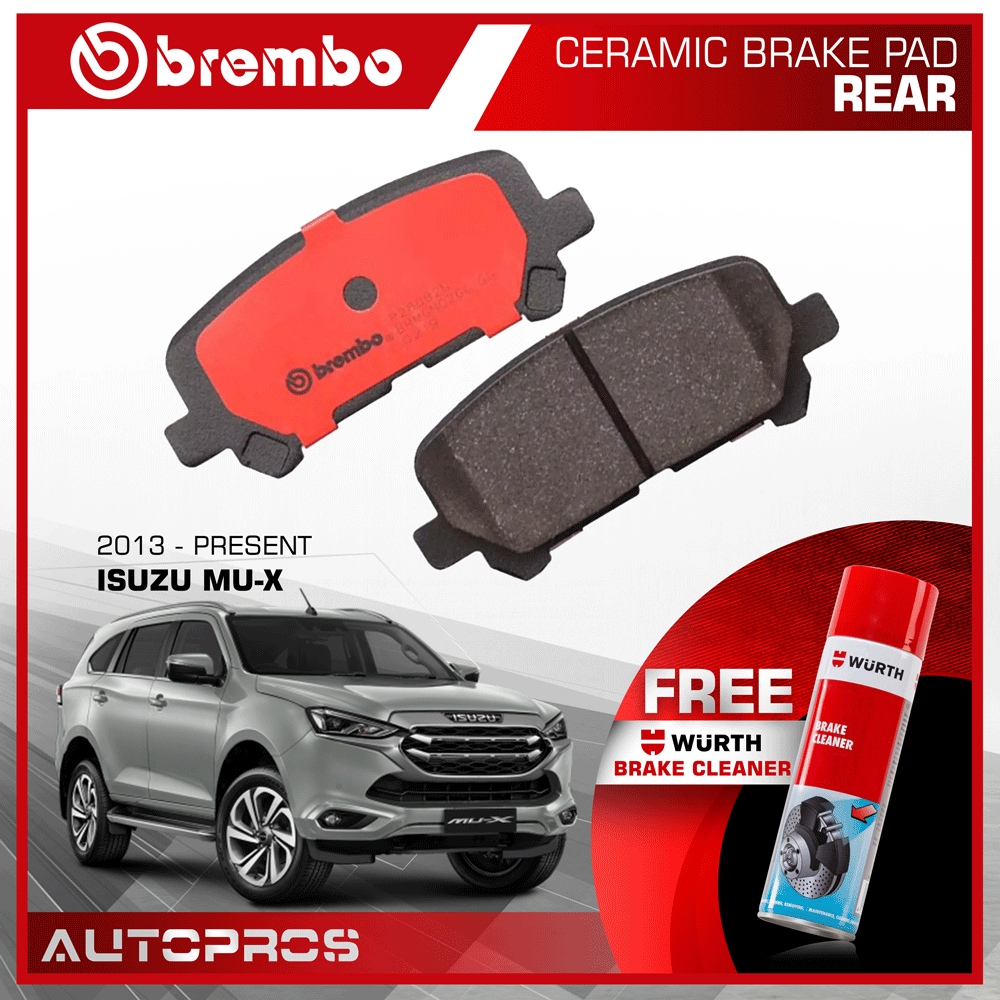 BREMBO P28082N Rear Brake Pads Ceramic for Isuzu MU-X 2013-Present ...
