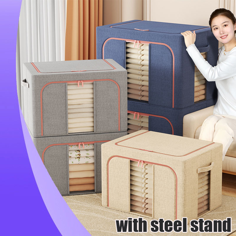 storage box organizer for clothes with zipper cover bedroom Oxford
