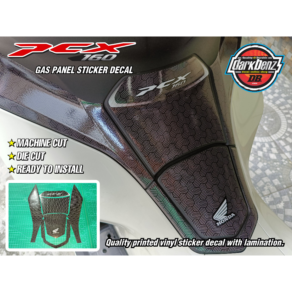 Honda PCX 160 Geo Design Gas Panel Printed Sticker Decals custom