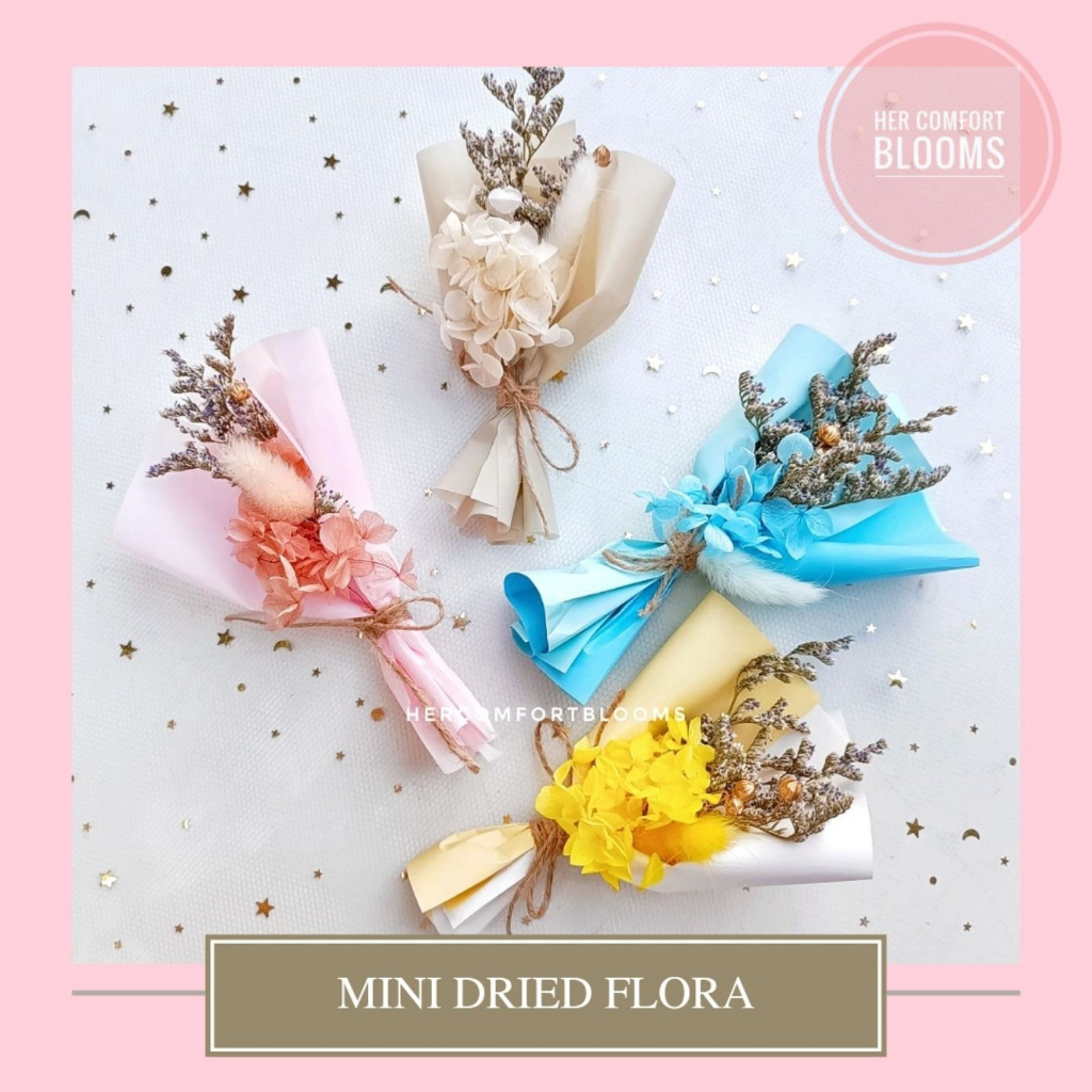 Dried Flower Mini Bouquet for Gifts and Giveaways (Small Bouquet