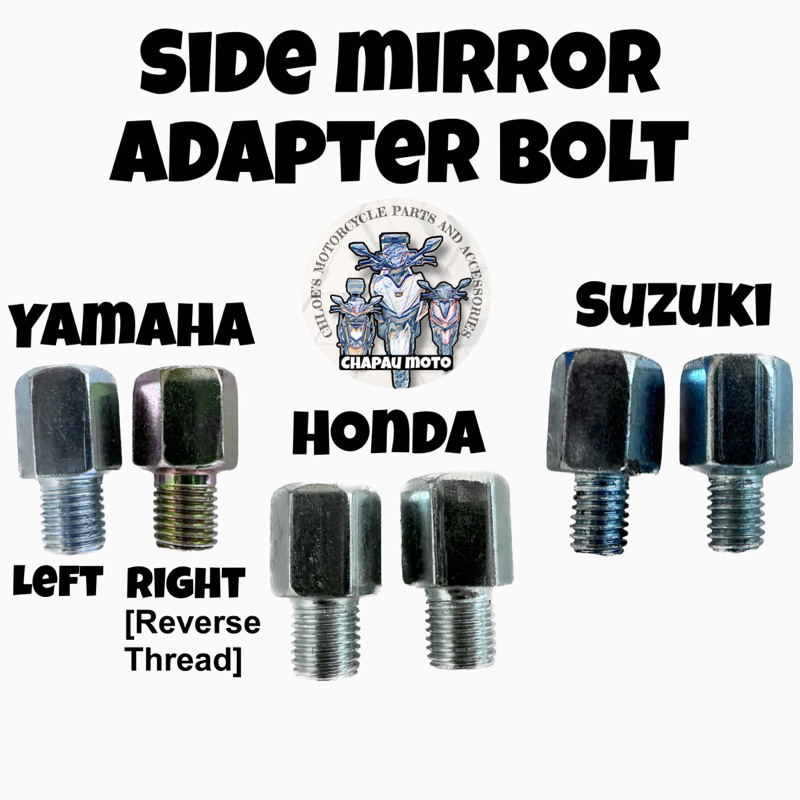 Side Mirror Adapter Screw bolt for motorcycle Shopee Philippines