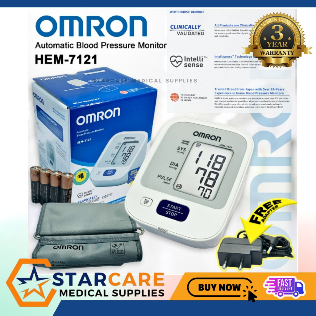 OMRON Automatic Blood Pressure Monitoring HEM7121 Shopee Philippines