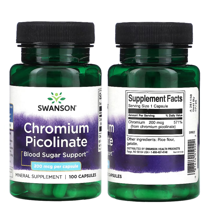 Swanson Chromium Picolinate 200 Mcg Or Chromax 1000 60 100 200 Capsules Shopee Philippines