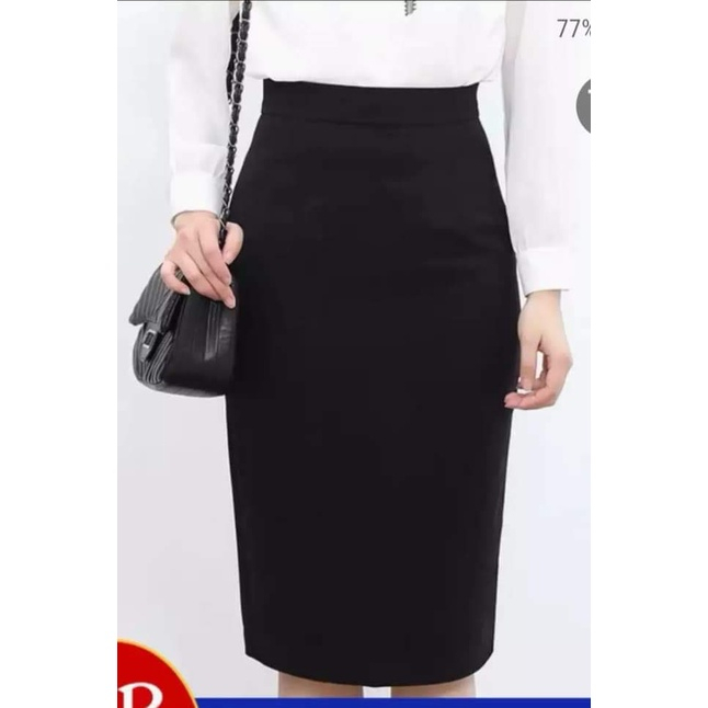 Black Office Midi Skirt S-XL Formal Skirt for Women | Shopee Philippines