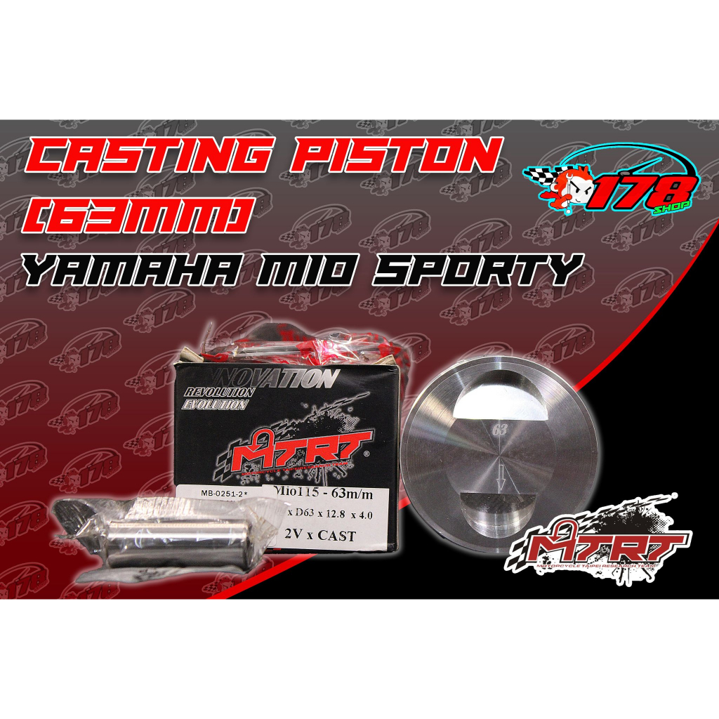 MTRT piston kit mio sporty 63MM (casting) Shopee Philippines