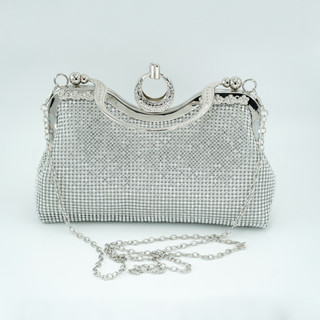 Designer silver best sale evening bags